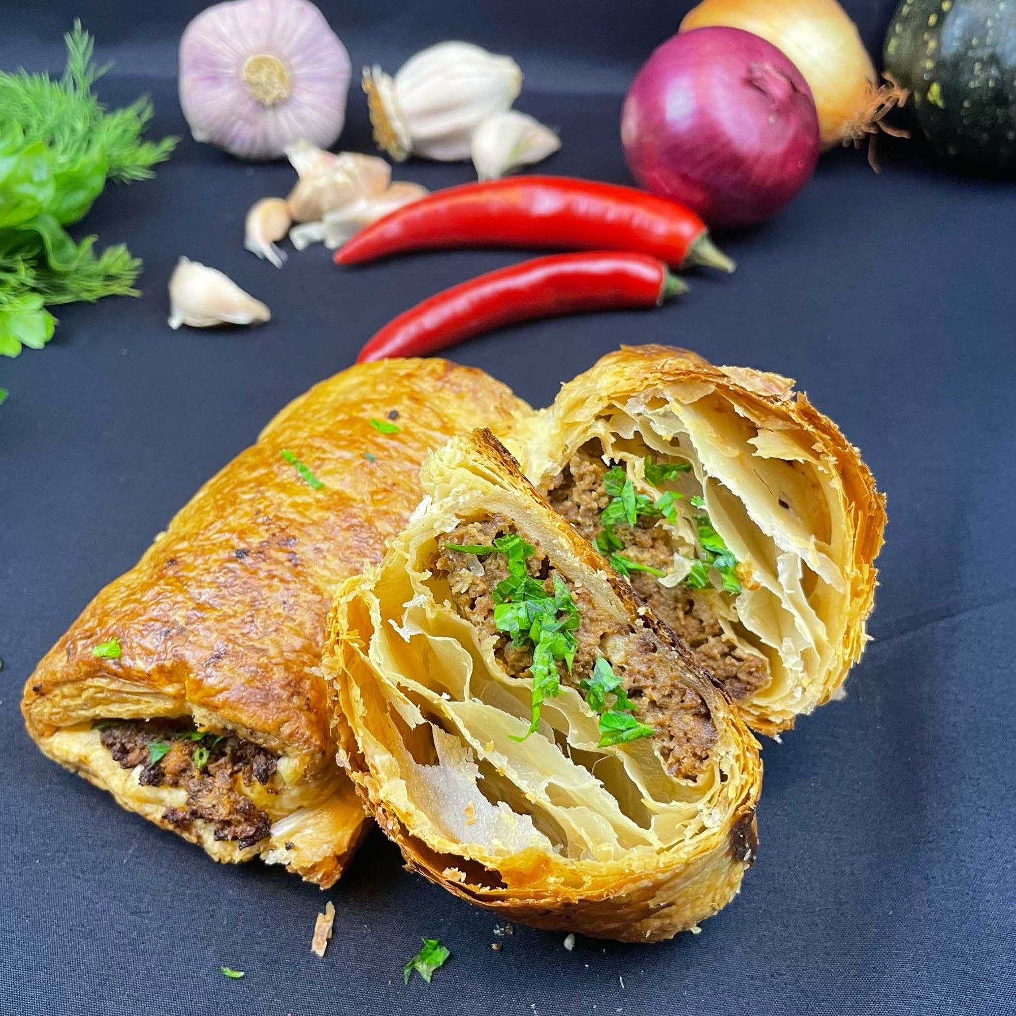2 x Beef Sausage Rolls (bake at home)