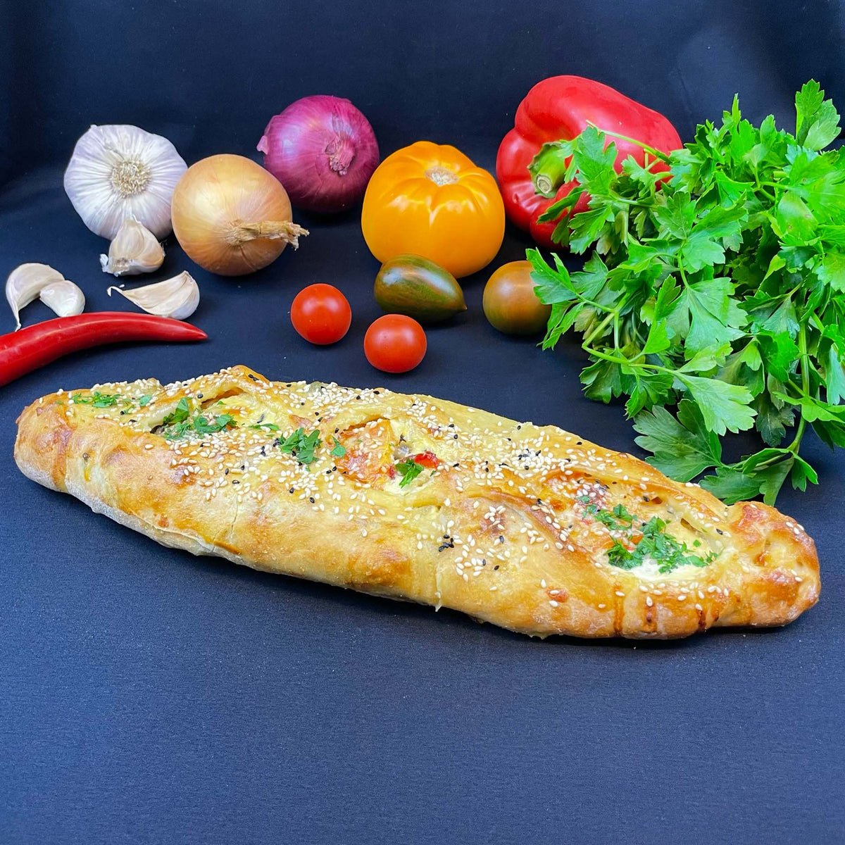 Vegetarian Turkish Pide (bake at home) 600g (3 serves)