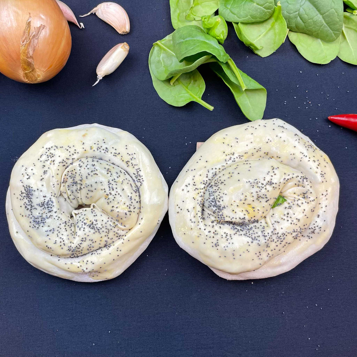2 x Sultan Boreks (beef and spinach) (bake at home)