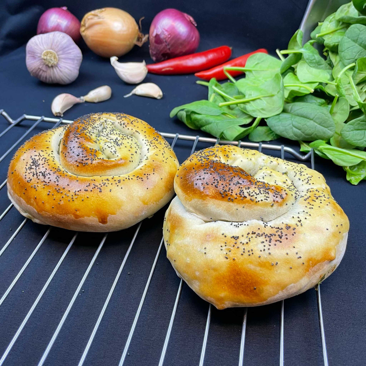 2 x Sultan Boreks (beef and spinach) (bake at home)